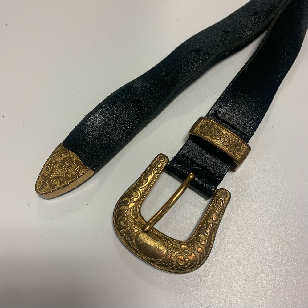 black/gold western belt size sm